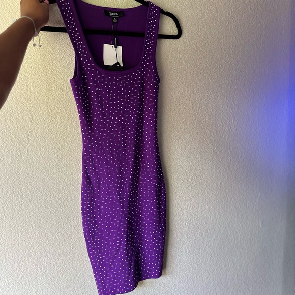 Bodycon dress purple size small - Picture 2 of 6